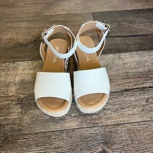 Chic White Espadrille Sandals for Toddler Girl